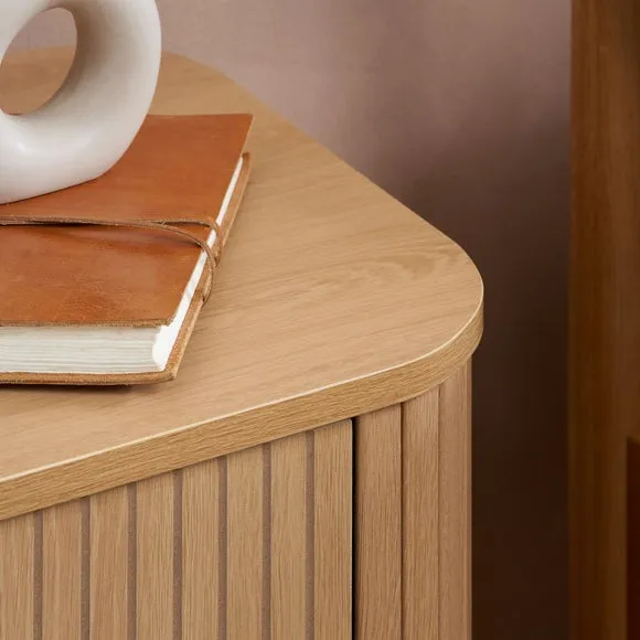 Axel 2 Drawer Fluted Bedside Table 3