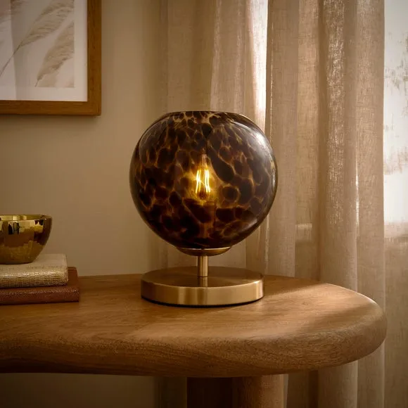 Kira Tortoiseshell Touch Table Lamp 2