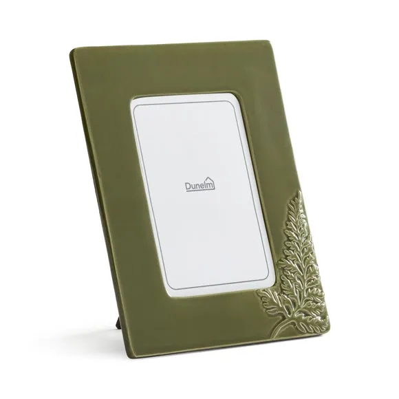 Churchgate Fern Leaf Glazed Ceramic Photo Frame 2