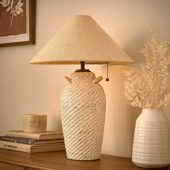 Churchgate Bradgate Rattan Table Lamp 2