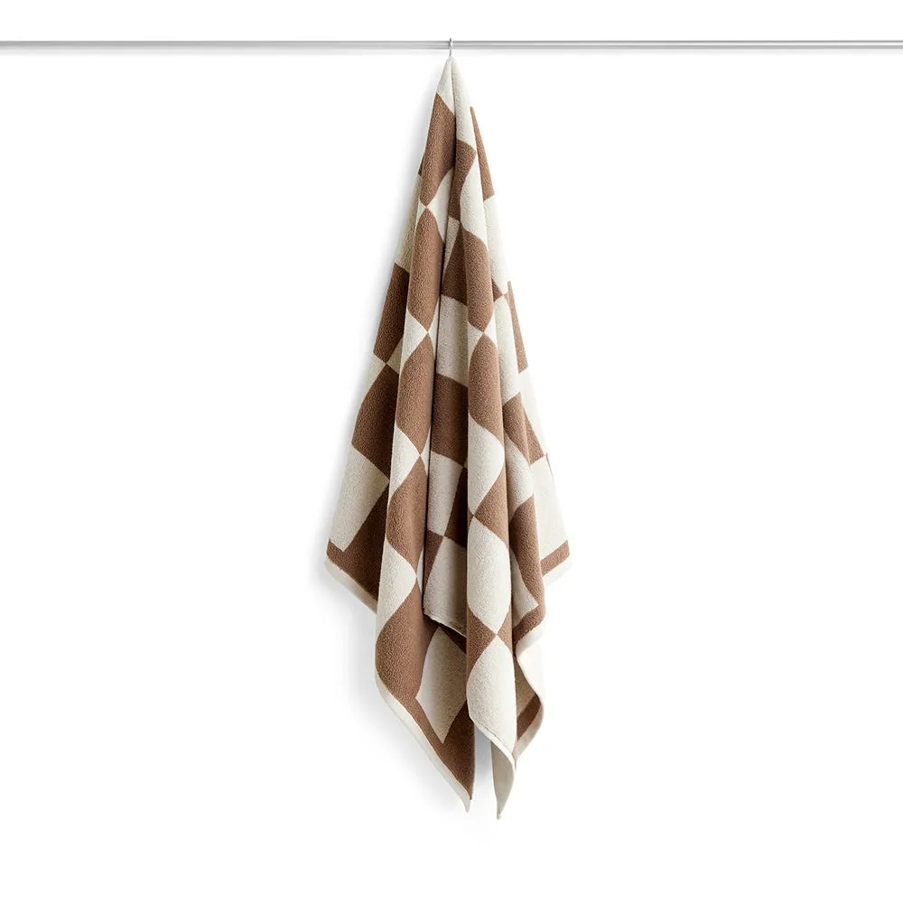 HAY Check Bath Towel Capuccino 2