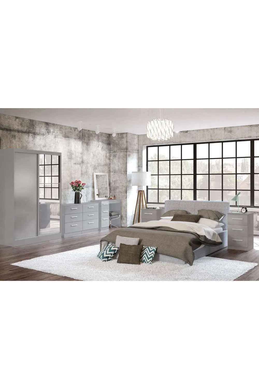 Birlea Lynx 4 Drawer Chest in Grey 4