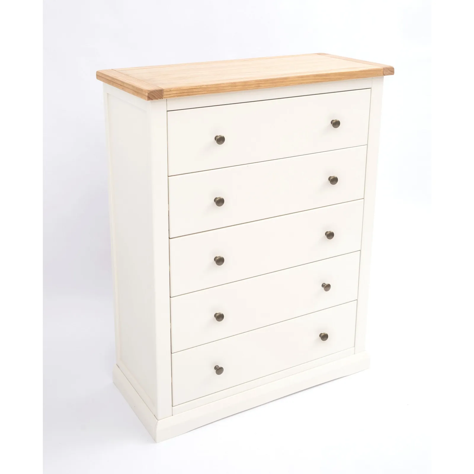 Cabinet Bits Castelli 5 Drawer Chest of Drawers Brass Knob in Off-White 3