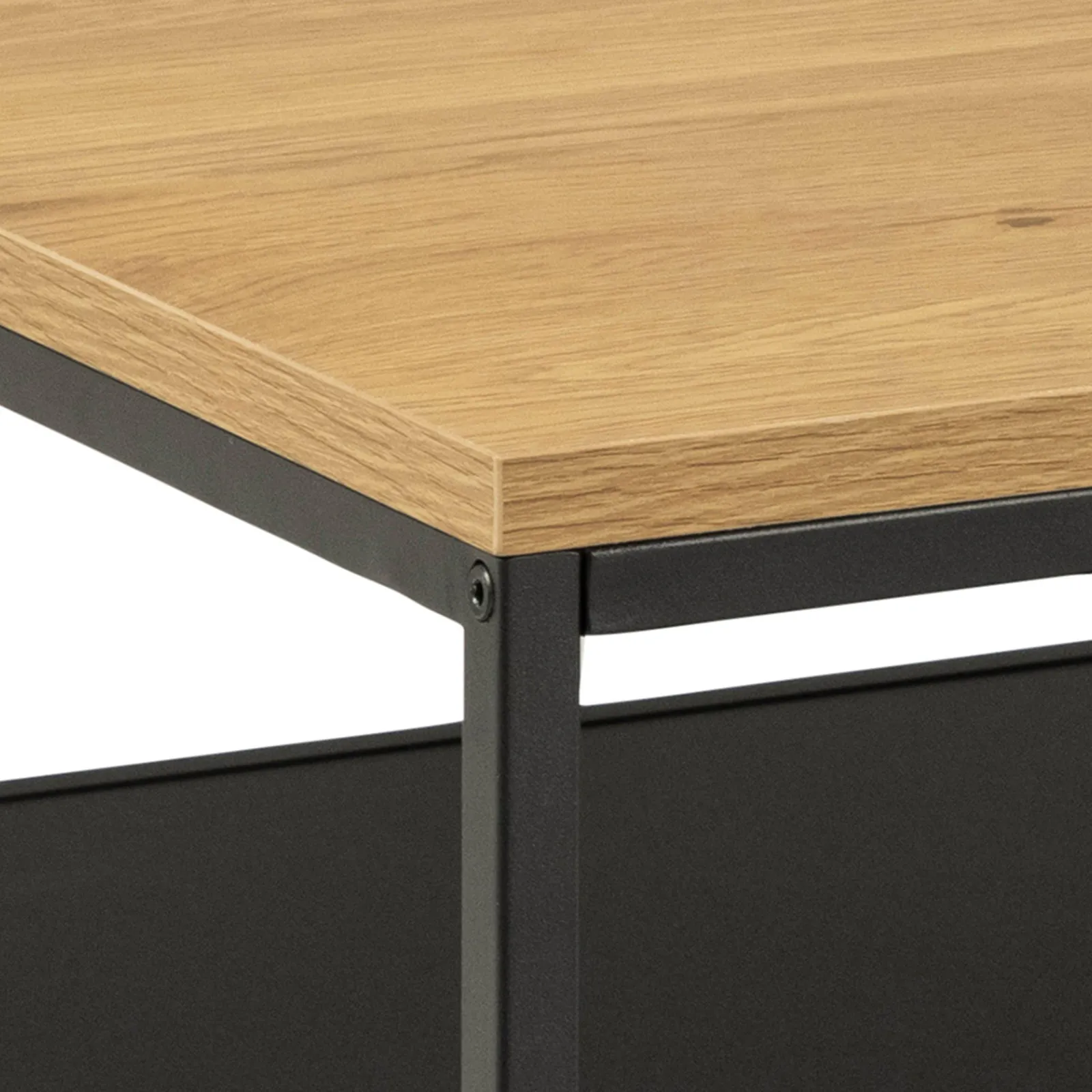 Furniture To Go Gila Coffee Table with Open Shelf in Oak & Black 5