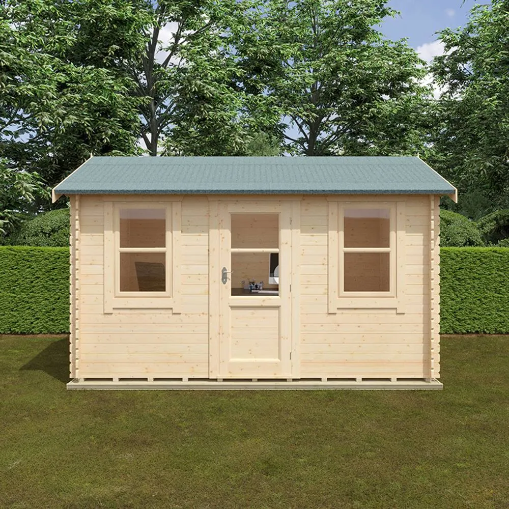 Buttercup Farm 14x10 The Skipton 28mm Cabin - L415 x W295 x H272.6 cm in Natural 3
