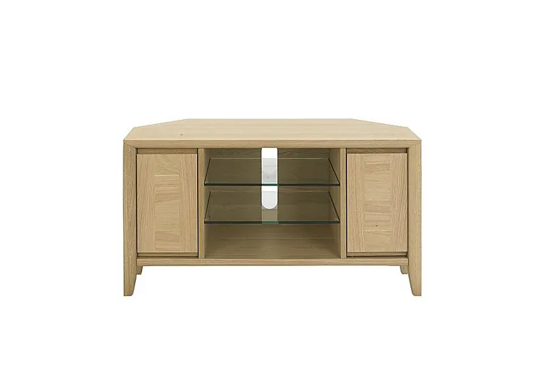 Duplex Corner Entertainment Unit - Oak