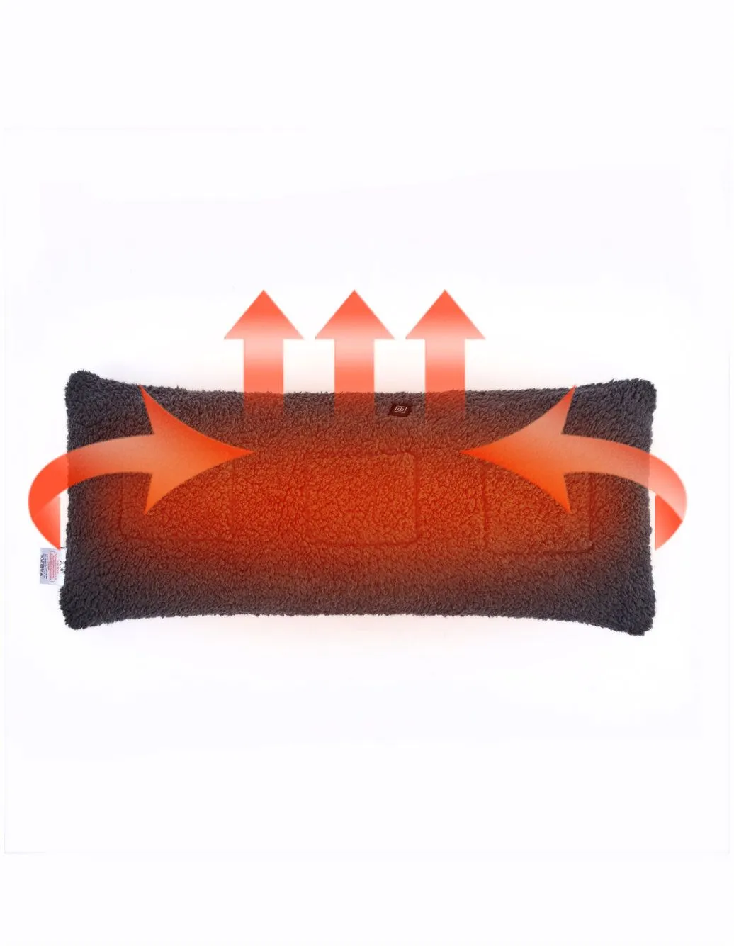 Ezysleep Teddy Fleece Heated Body Pillow in Grey 2