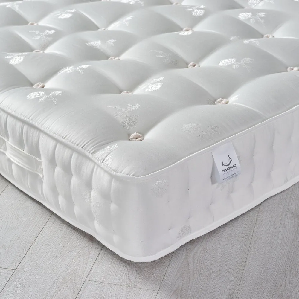 Signature Platinum 2000 Pocket Sprung Orthopaedic Natural Fillings Mattress - Double - Medium to Firm - 4ft6 (135 x 190 cm) - Happy Beds