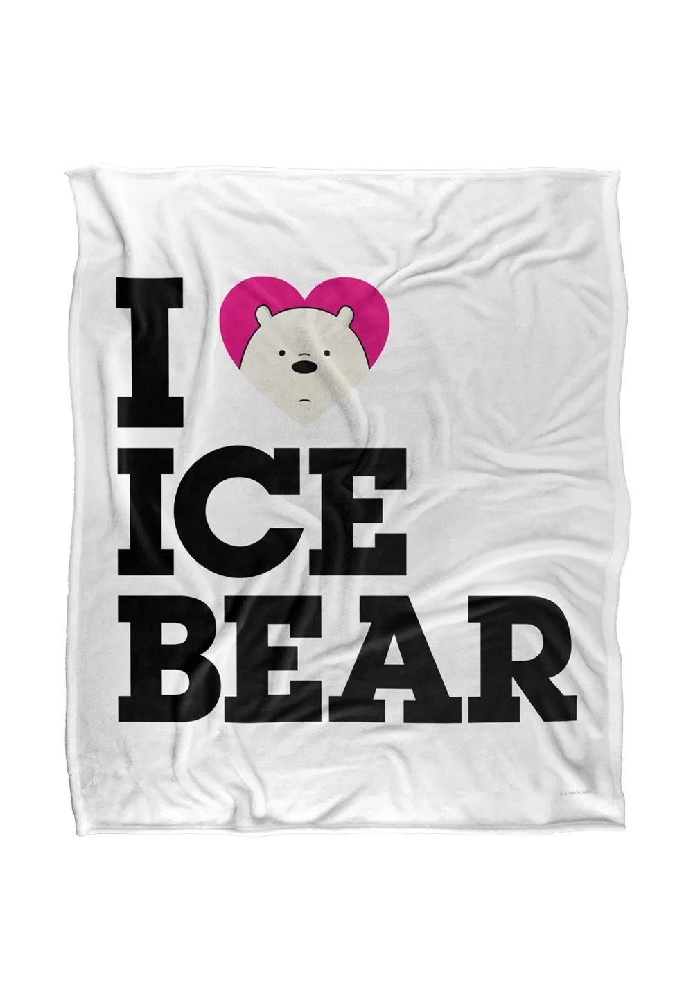 Cartoon Network We Bare Bears Heart Ice Bear Silky Touch Super Soft Throw Blanket 152 X 127 cm in White