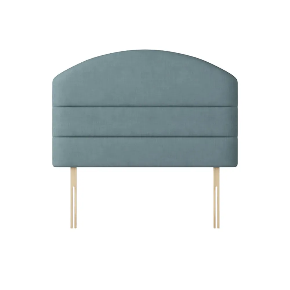 Dudley - Small Single - Lined Headboard - Duck Egg Blue - Fabric - 2ft6 - Happy Beds 1