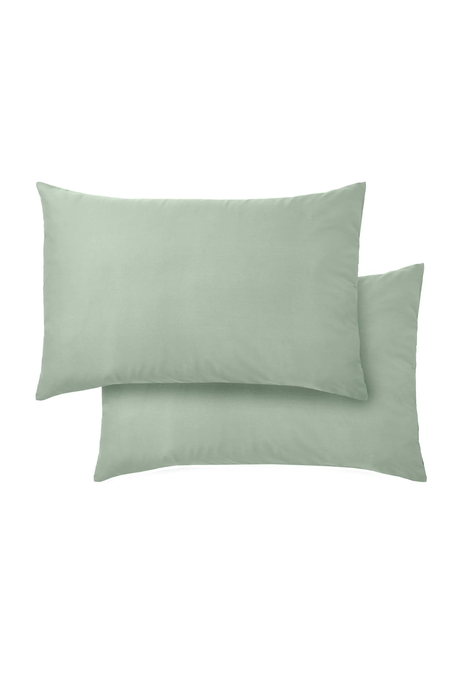 Bianca 400 Thread Count Cotton Sateen Standard Pillowcases in Green 4