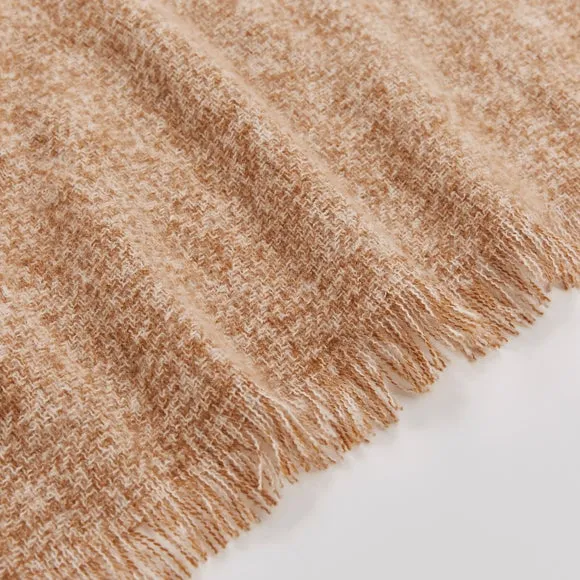 Marl Mohair Throw Blanket 130cm x 180cm 2