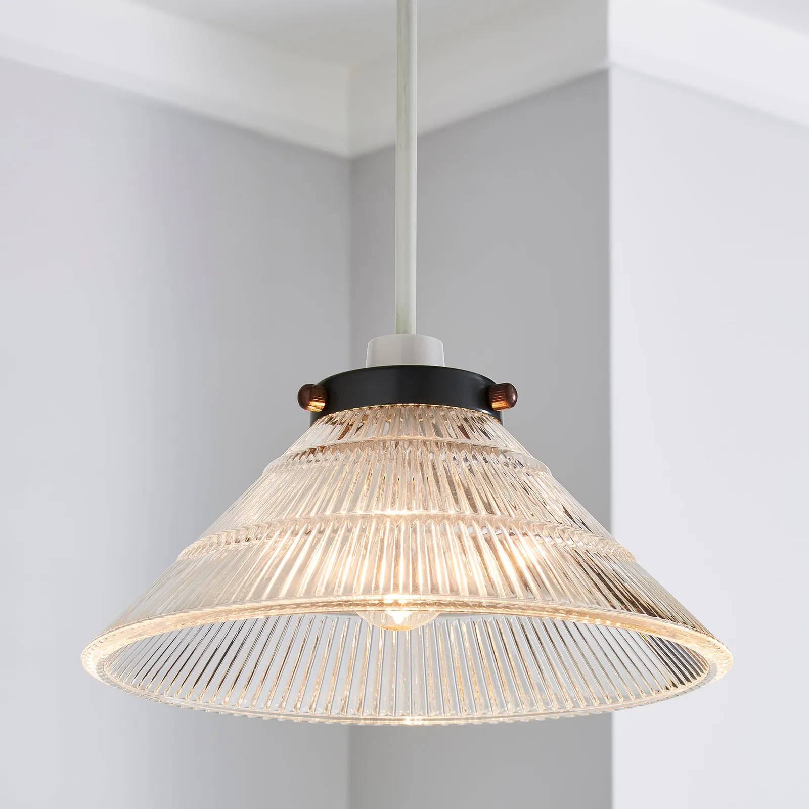 Logan Glass Easy Fit Pendant Clear