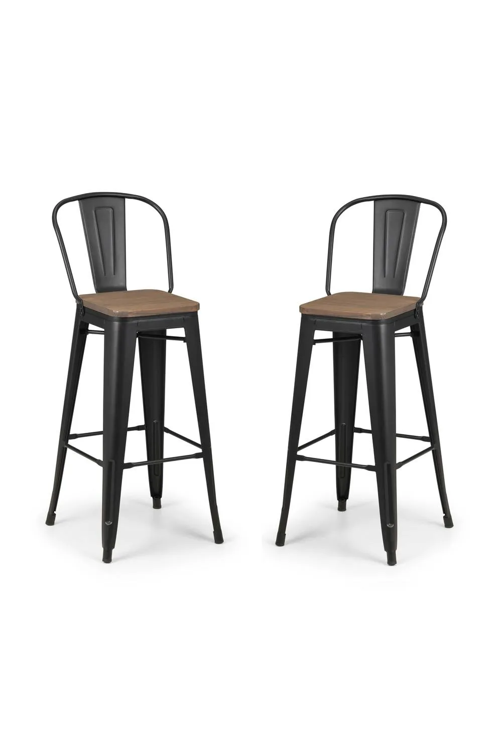 Julian Bowen Grafton Metal Bar Stool (Set of 2) in Brown 5