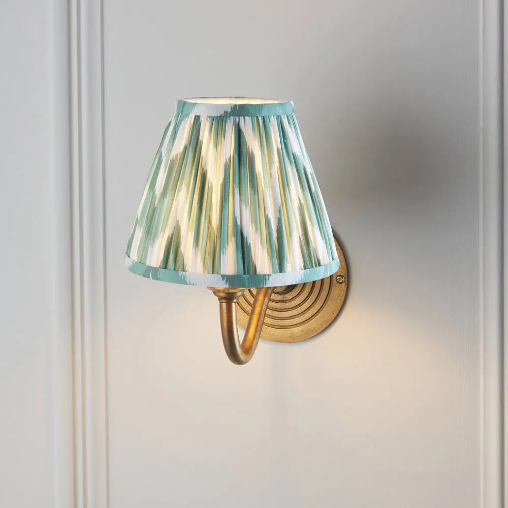 Netlighting Ripple Curve & Zigzag 16cm Wall Lamp Antique Brass Cotswold Green in Gold 5