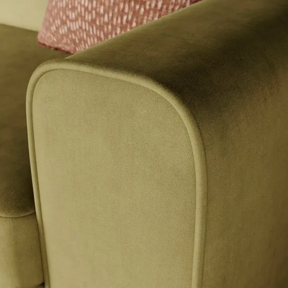 Abel Matte Velvet Corner Sofa 4