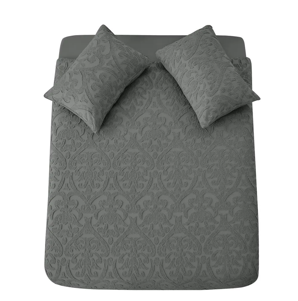 GAVENO CAVAILIA Luxury Elegant Cambi Duvet Cover Set in Charcoal 2