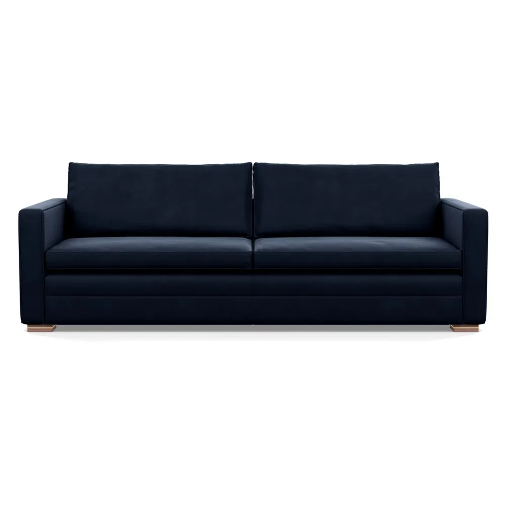 Heal's Palermo 5 Seater Sofa Nobilis Velvet Night Brass and Walnut Feet 1