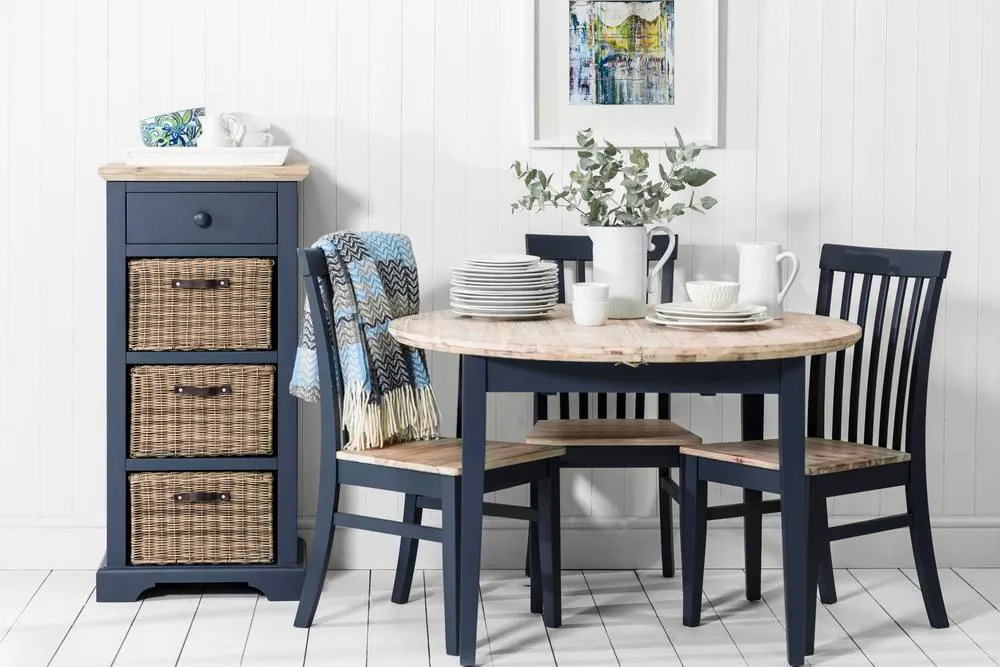 Statement Furniture Florence Tallboy with Drawer & 3 Storage Baskets in Navy 5