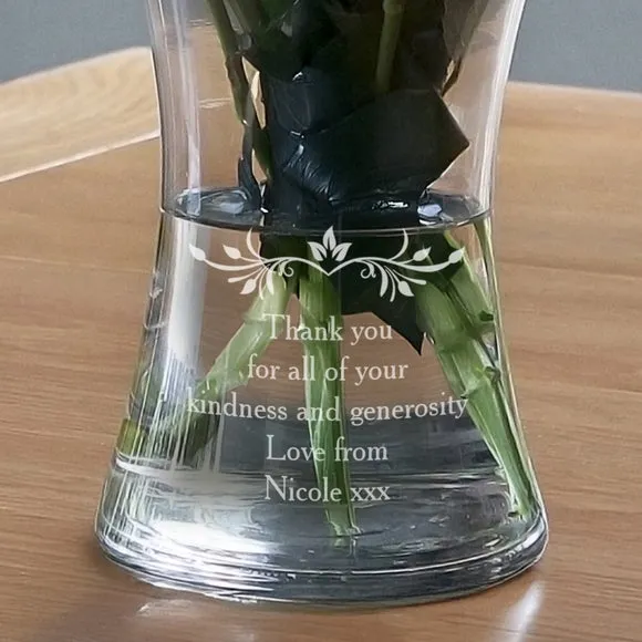 Personalised Sentiments Glass Vase 2