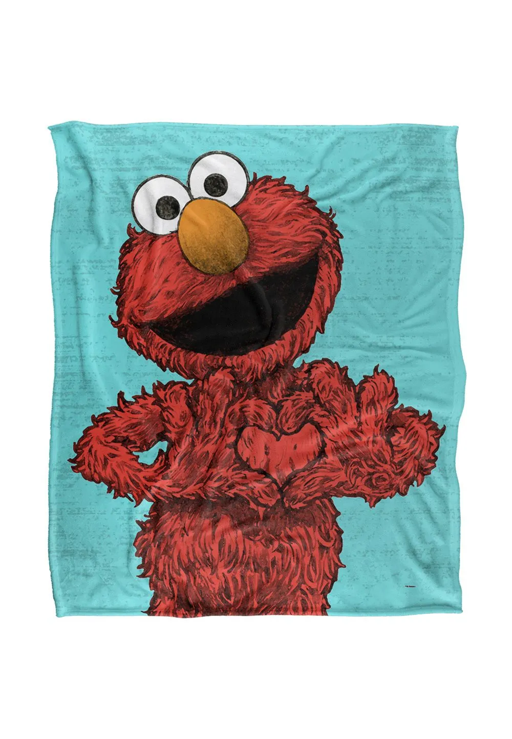 Sesame Street Elmo Painted Silky Touch Super Soft Throw Blanket 152 X 127 cm in White