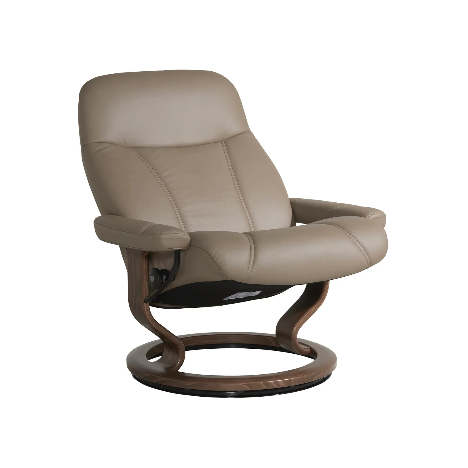 Stressless Consul Large Recliner Chair & Stool, Brown Leather | Barker & Stonehouse 3