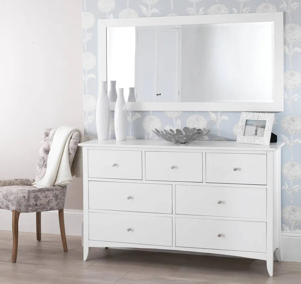 Statement Furniture Edward Hopper 3 Over 4 Chest of Drawers in White 6