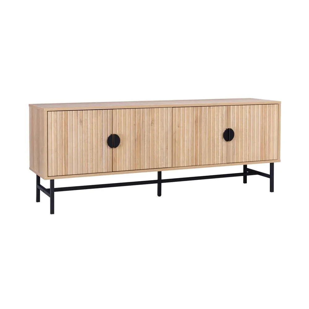 sweeek 157.5cm TV unit wooden effect 4 doors in Brown 2