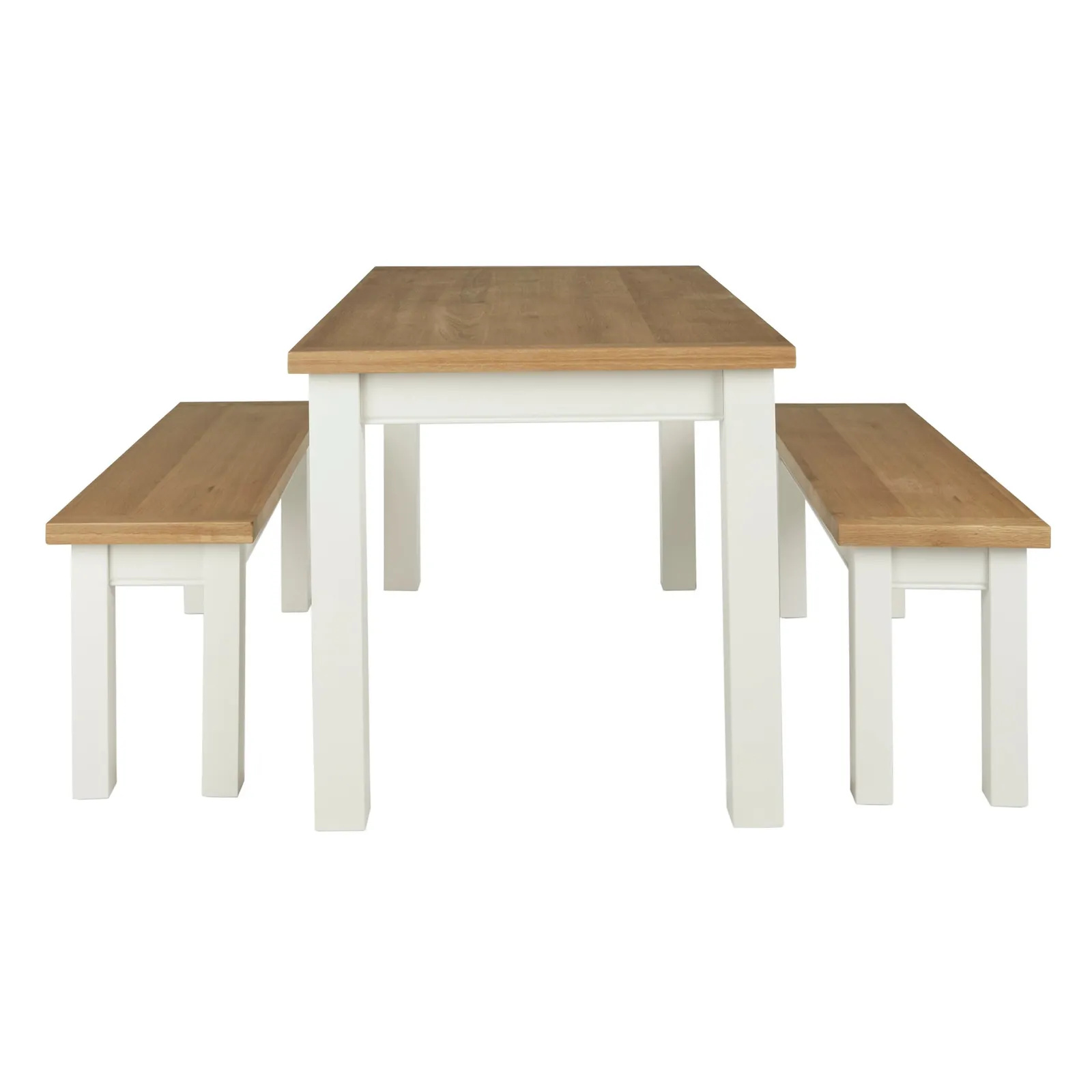 Compton Ivory Dining Table and Bench Set Cream