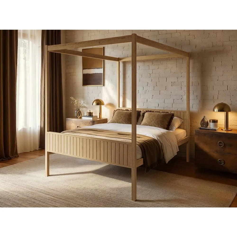 Flair Maddy 4 Poster Bed Natural 1