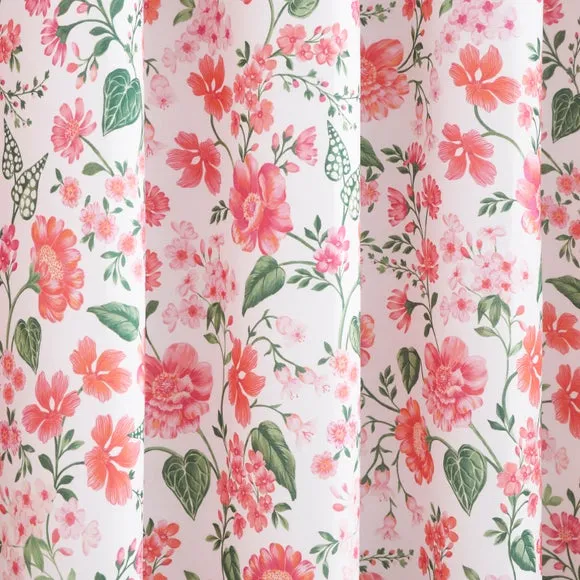 Eden Floral Polycotton Eyelet Blackout Curtains 3