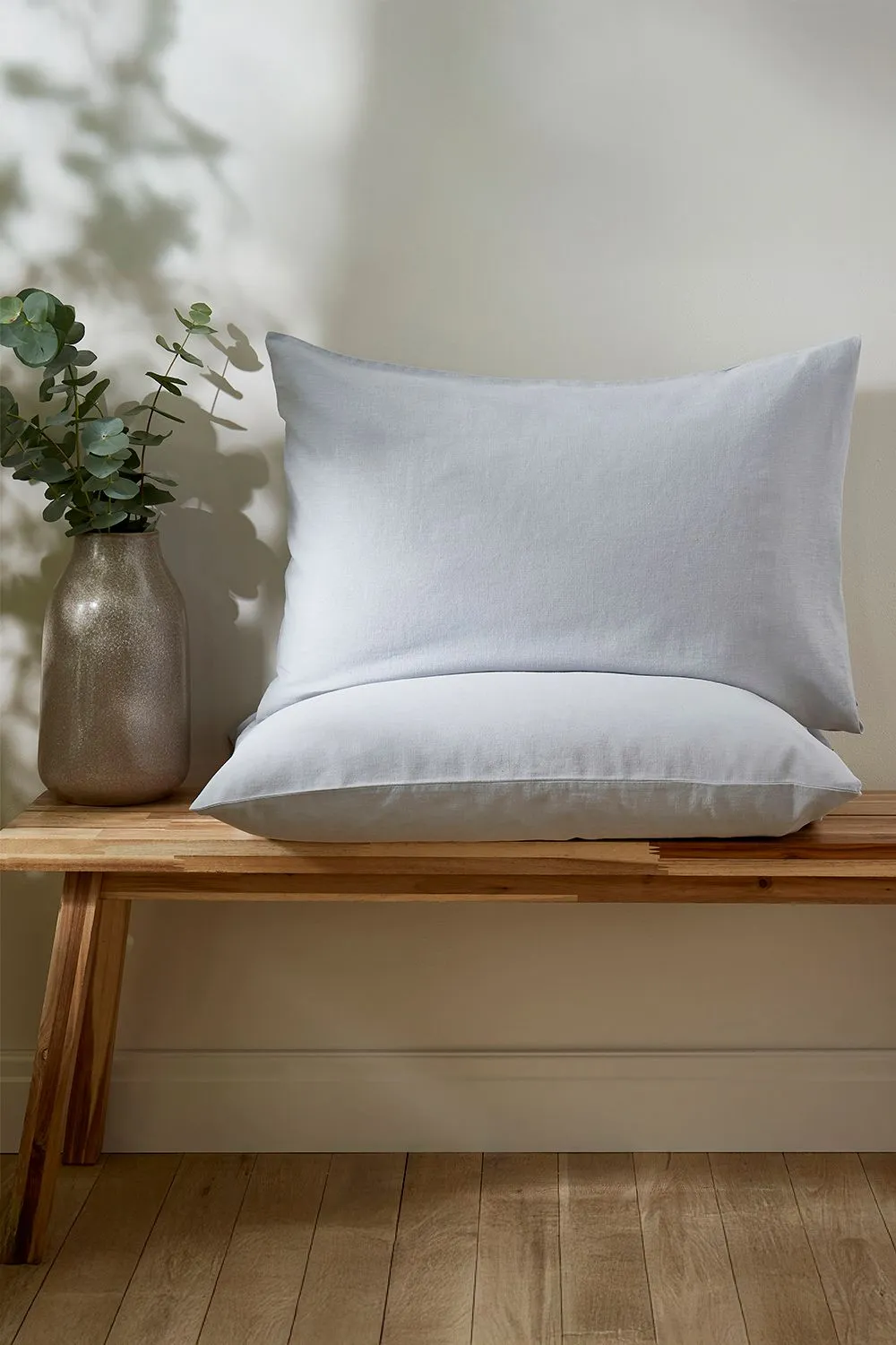 Martex Touch of Linen Housewife Pillowcase Pair in Pale Blue 1