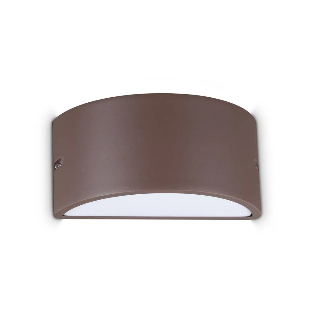 Netlighting Rex Outdoor Up Down Wall Lamp Coffee 1x E27 IP44 in Brown
