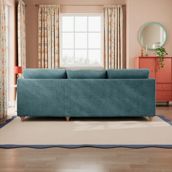 Hattie Tonal Plush Chenille Corner Chaise Sofa 4