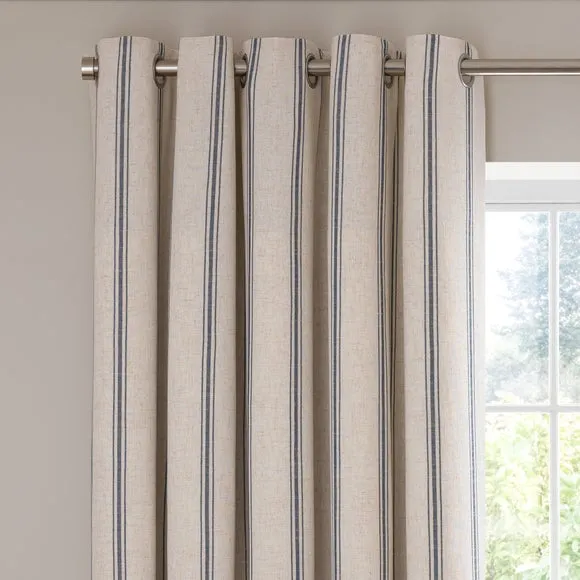 Folkstone Stripe Eyelet Curtains