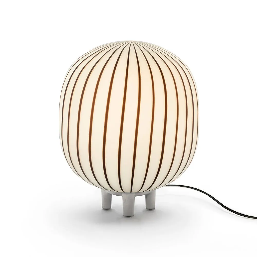 Established & Sons Filigrana T2 Cylinder Table Lamp White/Black 3