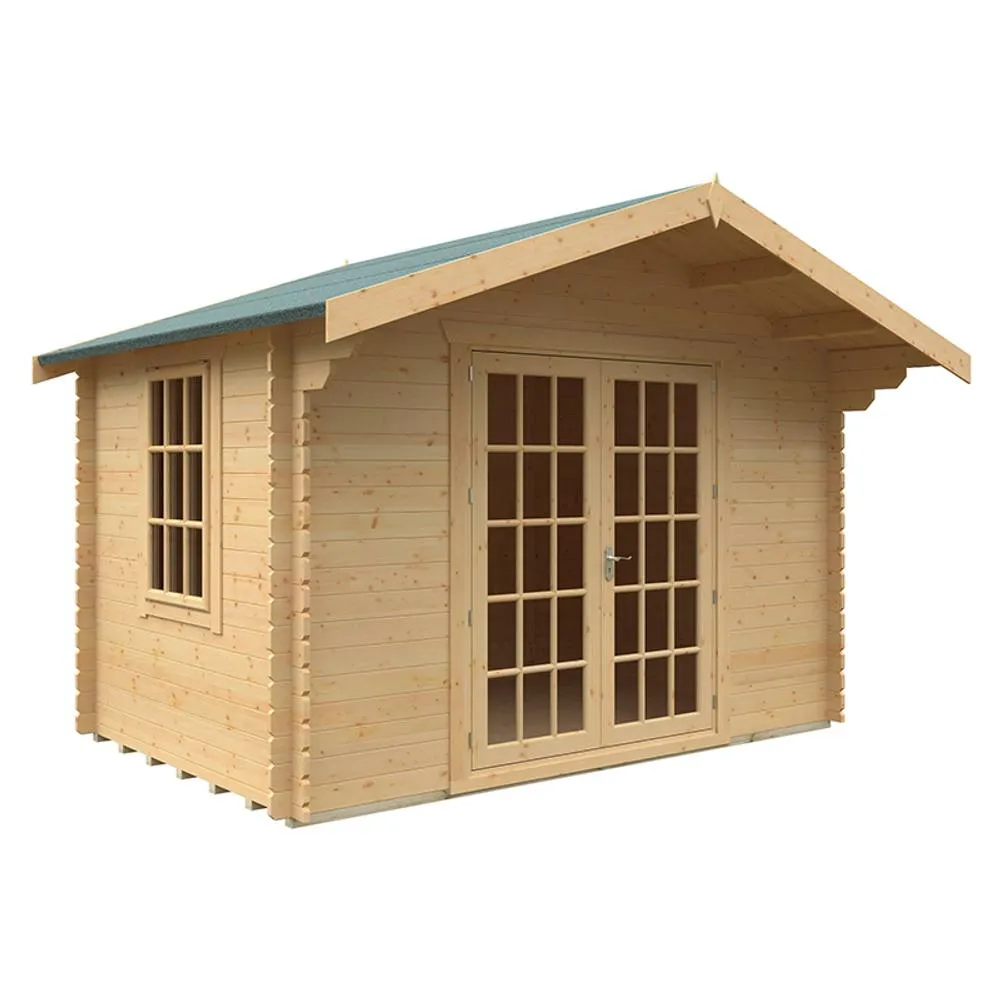 Buttercup Farm 8x12 The Lotherton 28mm Cabin - L235 x W355 x H271.9 cm in Natural