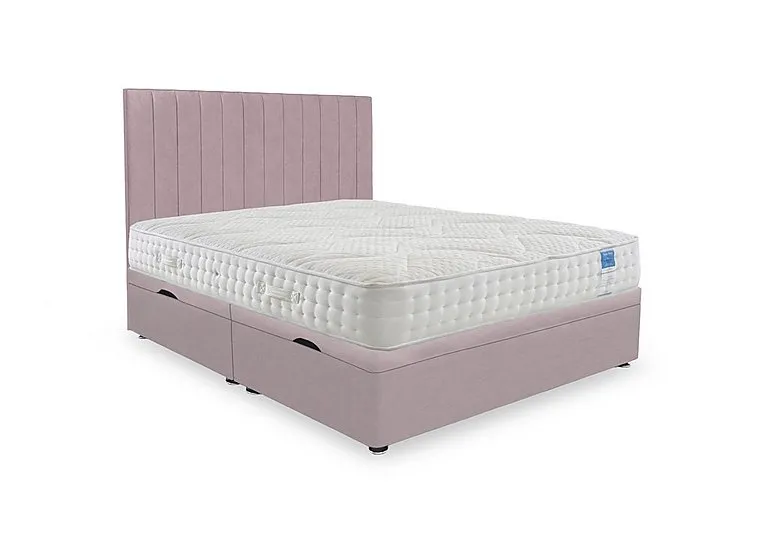 Luxury Firm Side Lift Ottoman Divan Set - Super King - Plush Lilac