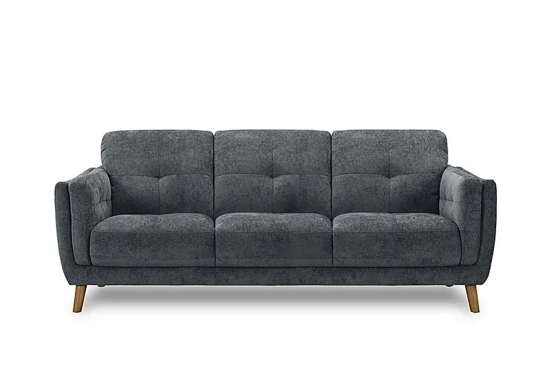 Soren 3 Seater 3 Cushion Fabric Sofa - Stone - Sofas and Armchairs