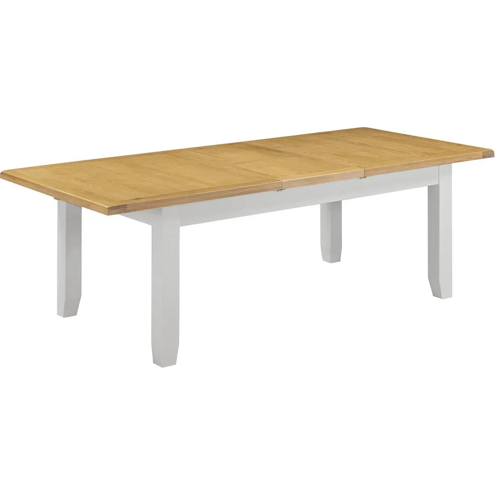 Seconique Windsor Pebble Grey Large Extending Dining Table (Part Assembled) in Light Grey 2