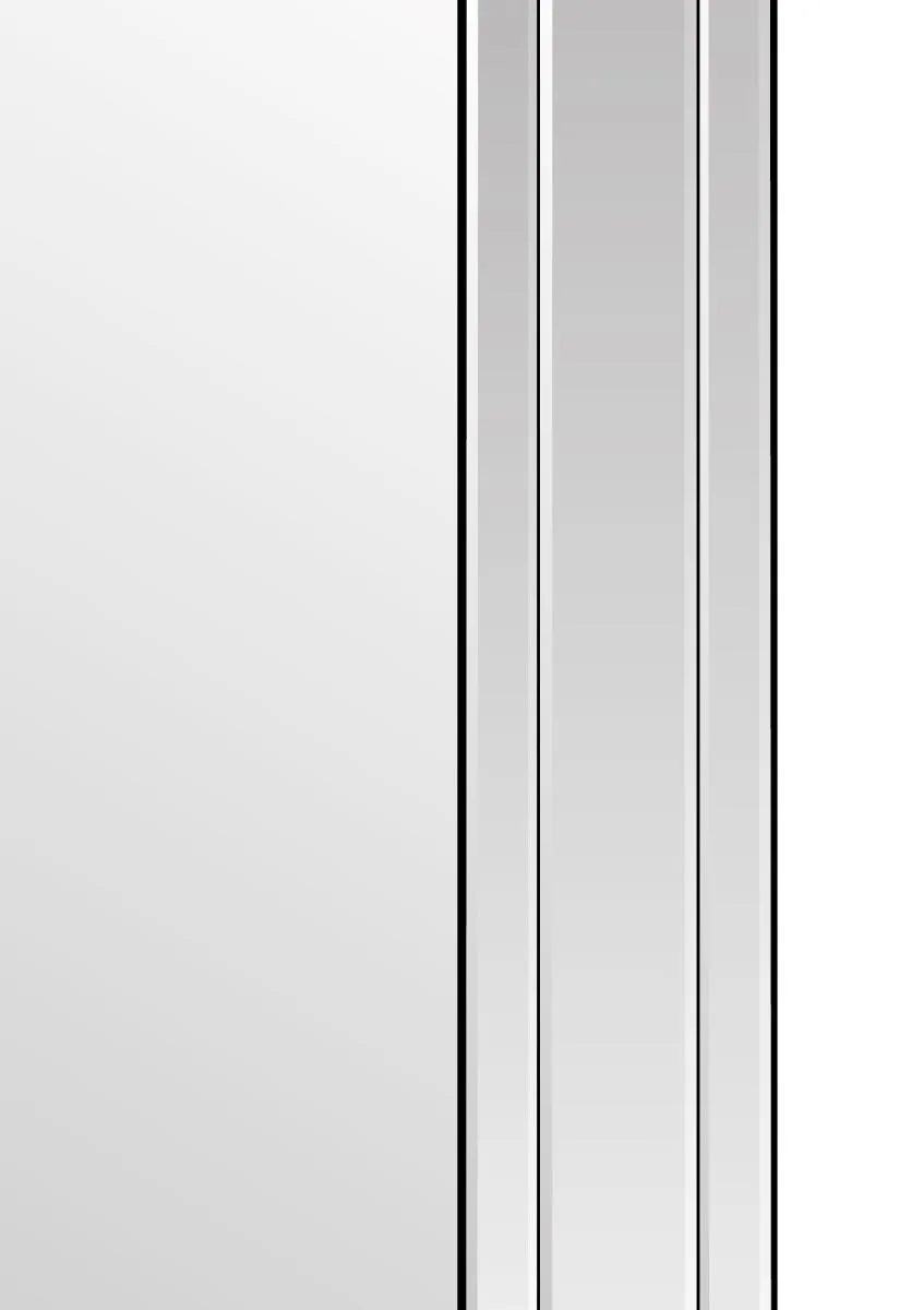 MirrorOutlet Langley All Glass Modern Bevelled Wall Mirror 100 x 70 CM in Silver 5