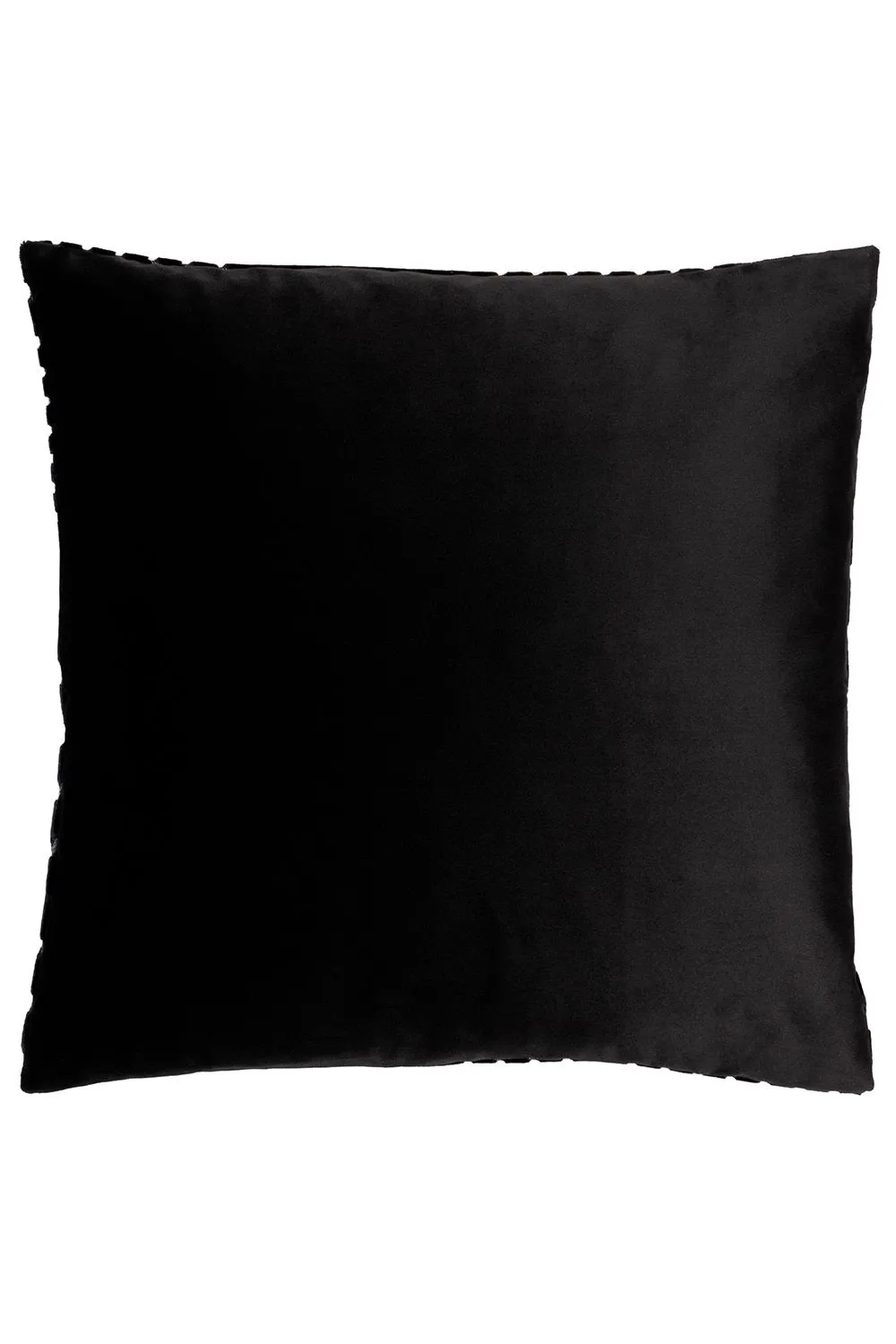 Paoletti Evoke Geometric Cut Velvet Cushion in Black 2