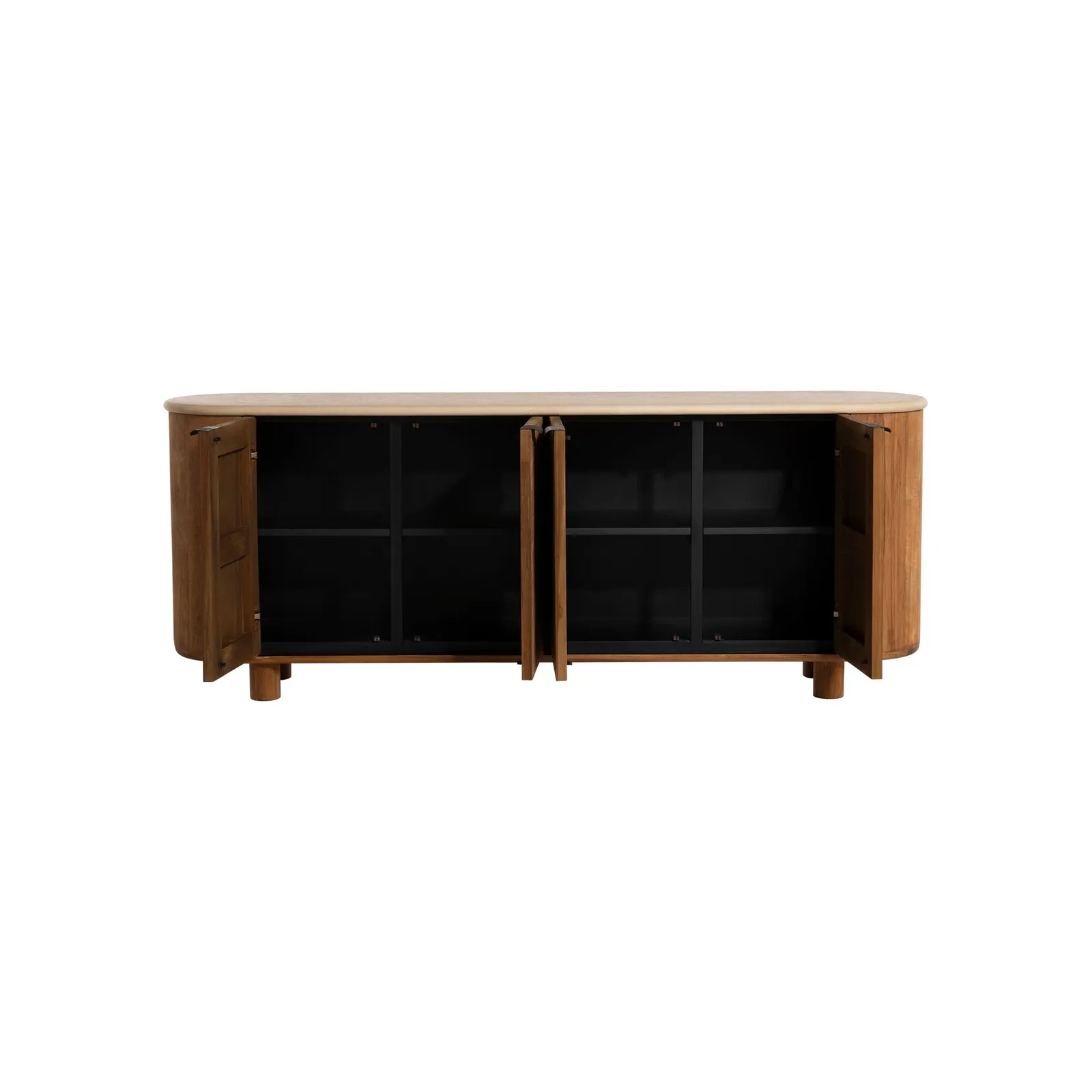 Old Java Panama 4 Door Dresser 200X45X77Cm, Brown Stone Effect | Barker & Stonehouse 6
