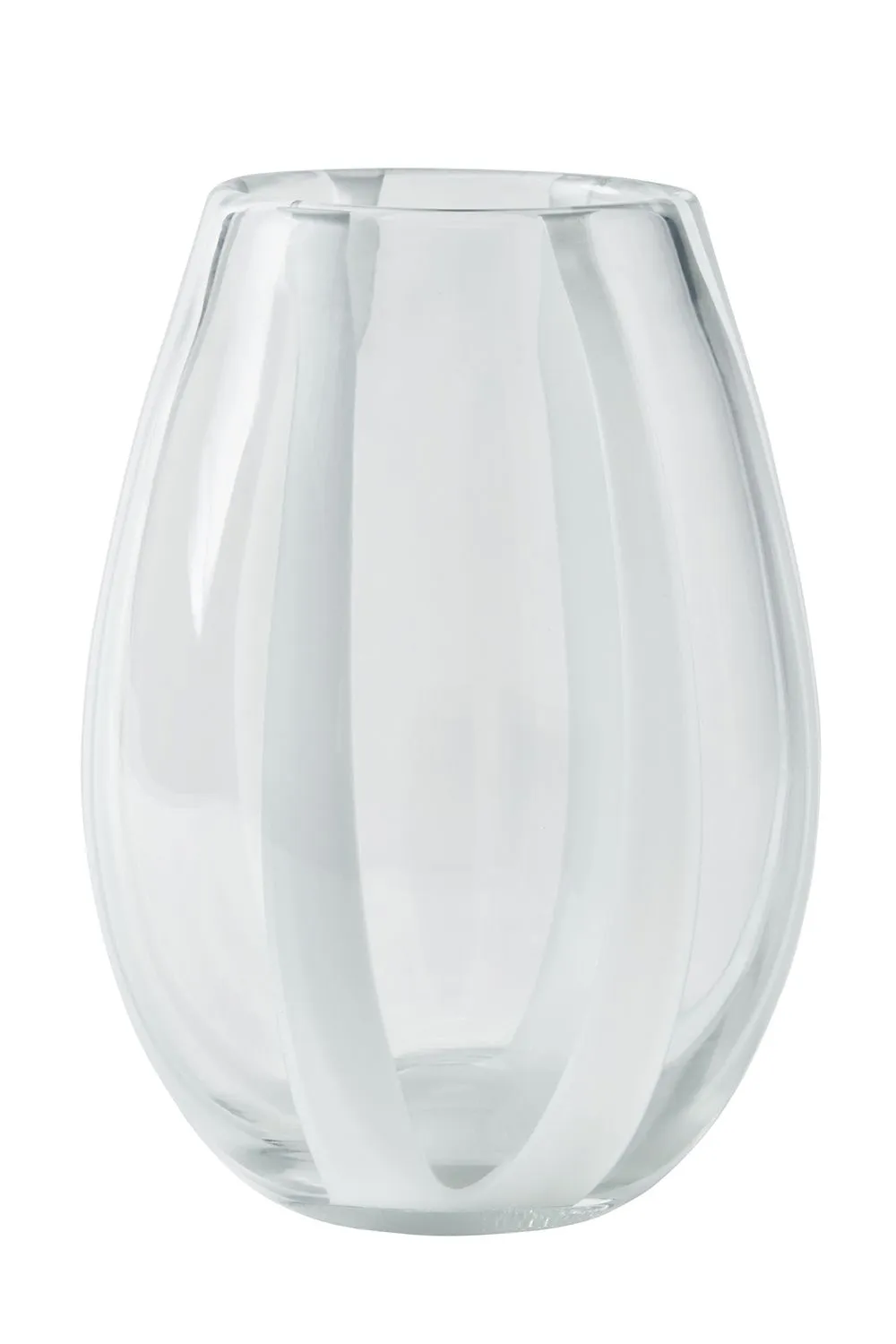 BHS Clear Glass & Opal Vase