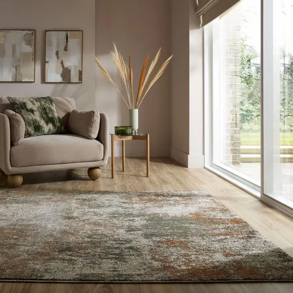 Zane Abstract Washable Modern Rug 1