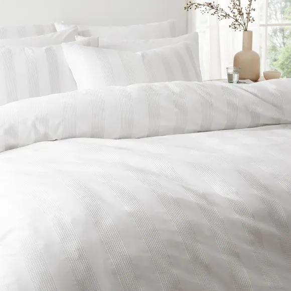 Dixon Waffle 100% Cotton Duvet Cover & Pillowcase Set 3