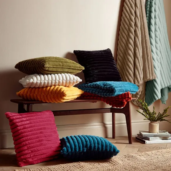 Cosy Ribbed Throw Blanket 130cm x 170cm 5