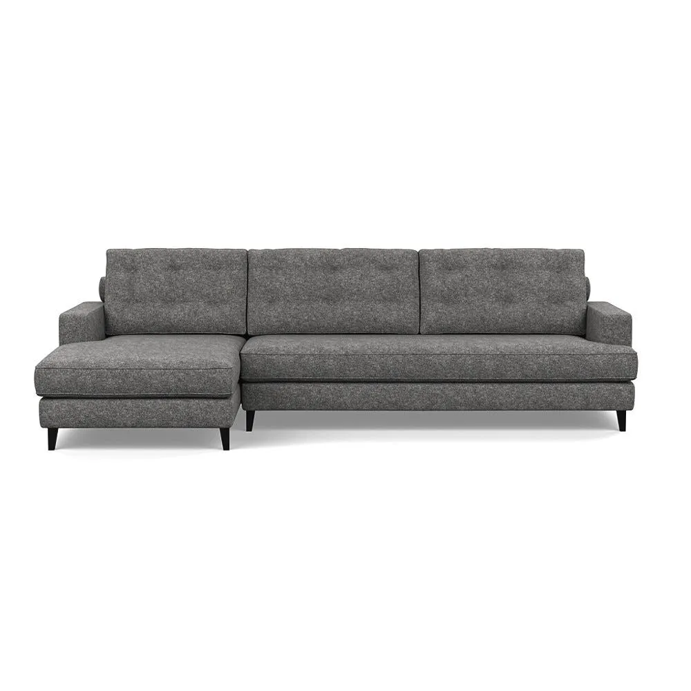 Heal's Mistral LHF Corner Sofa Melton Wool Shale Black 1