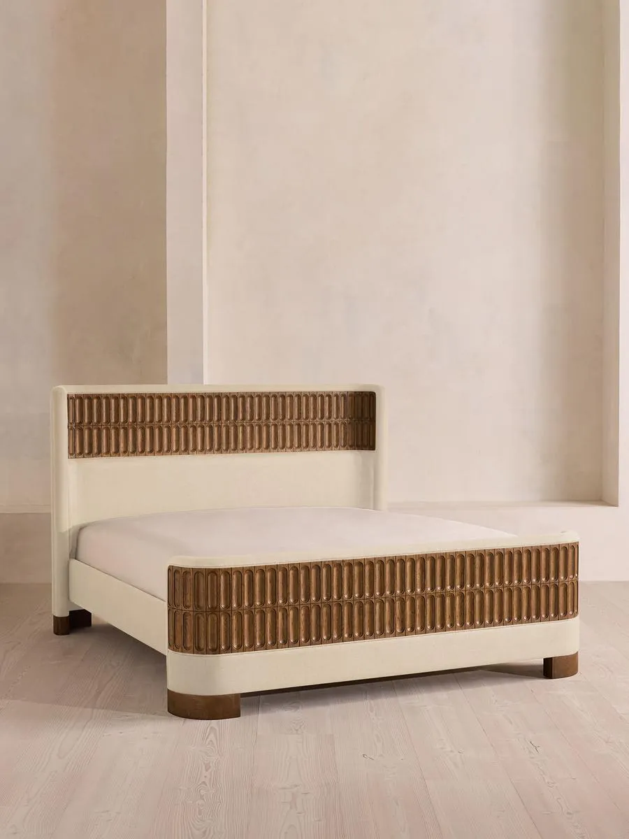 Devon Bed, Superking, Linen, Bisque