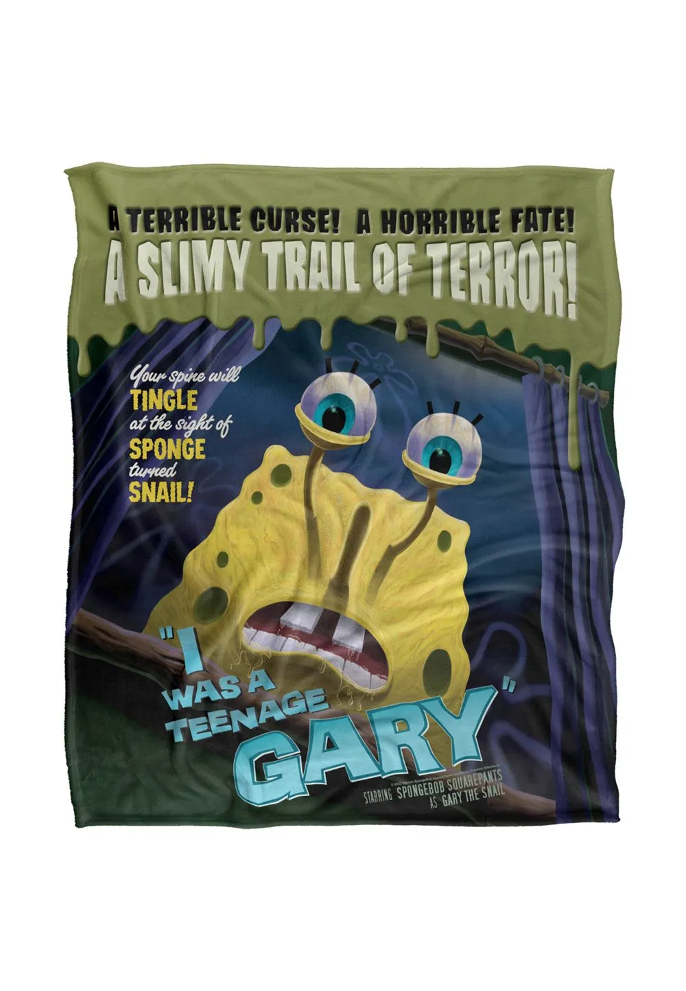 Spongebob Teenage Gary Silky Touch Super Soft Throw Blanket 152 X 127 cm in White